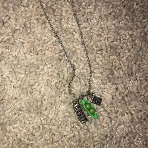 Peas in a pod necklace